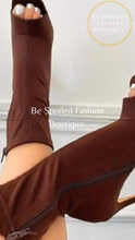 Load image into Gallery viewer, Open Toe Solid Color Peek A Boo Ankle Fashion Boots
