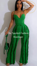 Load image into Gallery viewer, Women’s Two-Piece Ruffle Pants Cami Top Set
