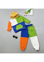 Load image into Gallery viewer, Kids 2 Piece Color Patch Jog Set

