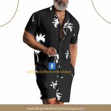 Load image into Gallery viewer, Men Palm Button Down Two-Piece Short Set
