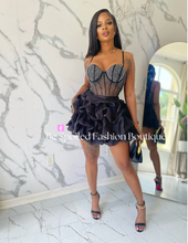 Load image into Gallery viewer, Ruffled Me Up Mini Dress
