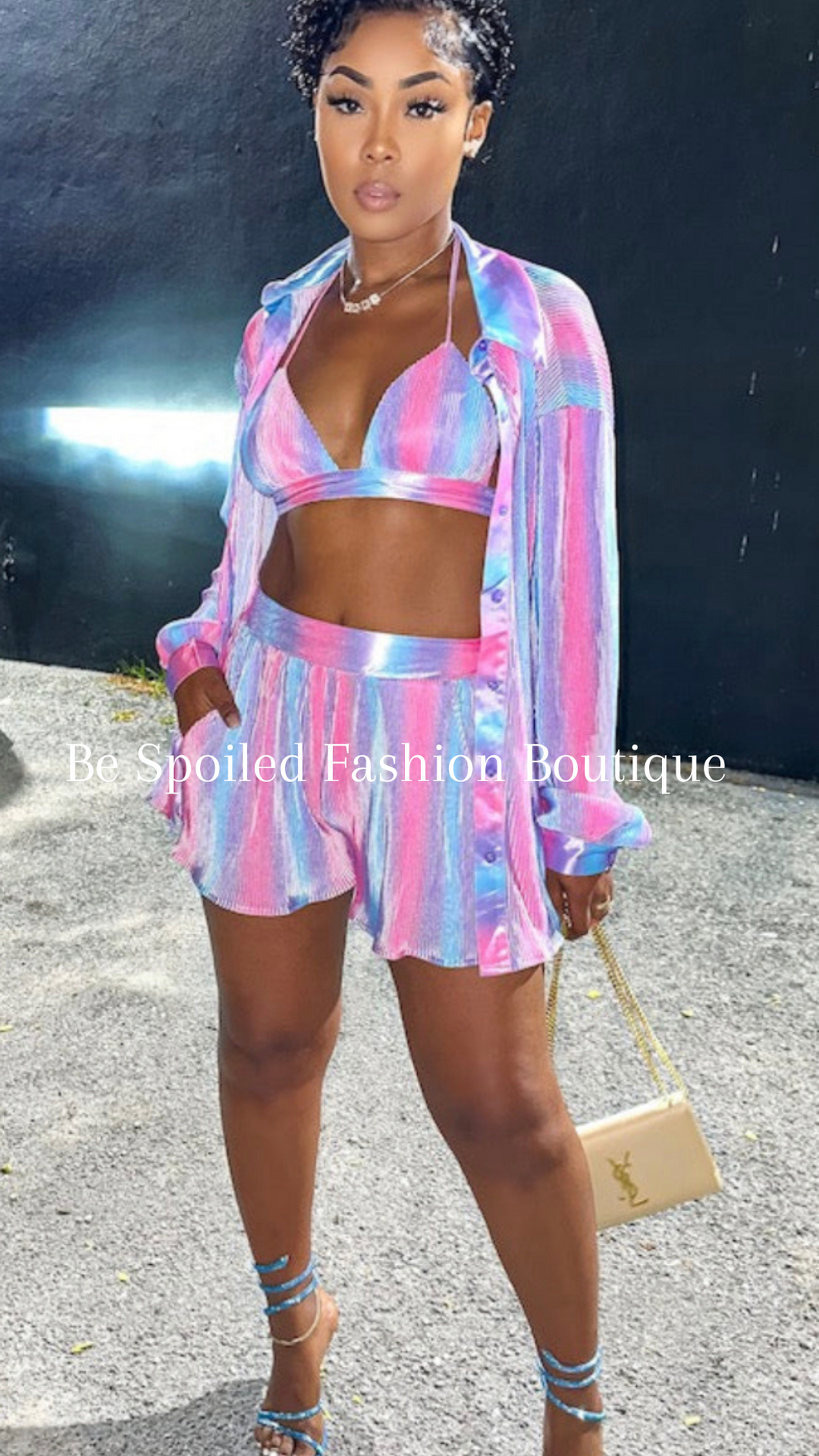 Pretty Me 3D 3 Piece Short Set
