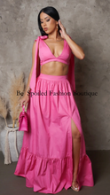 Load image into Gallery viewer, Crop Top Side Split Skirt Set
