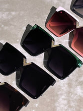 Load image into Gallery viewer, Classy Bold Gold Triangle Horned Sunglasses
