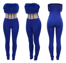 Load image into Gallery viewer, Women’s Feathered Tube Top Jumpsuit
